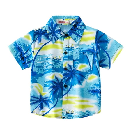 

Summer Toddler Boys Girls Short Sleeve Coconut Tree Prints Casual Tops with Pocket for Kids Clothes Long Sleeve Tees Kids Long Sleeve Shirt Pack Tops for Boys Boys Sleeveless Tops Place Us Toddler