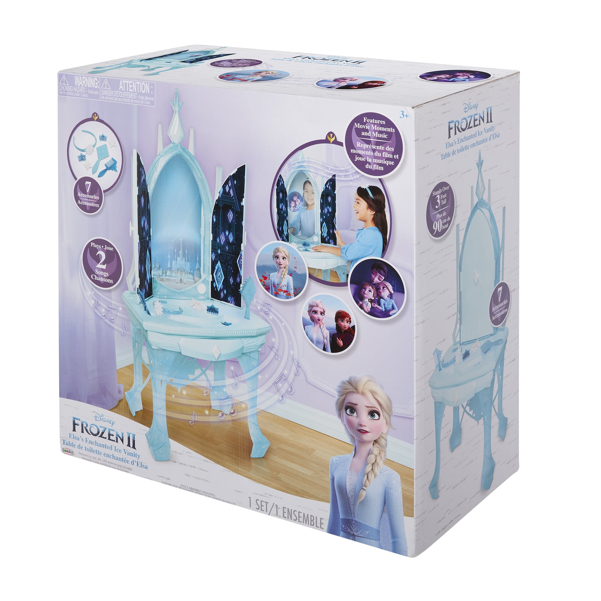 Disney Frozen 2 Elsa's Enchanted Ice Vanity Includes Lights Iconic Story Moment 