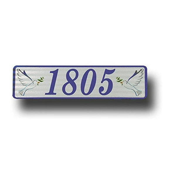 Doves, Curb, Mailbox, House Address Plaque, Reflective