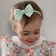 thumbnail image 3 of Diademas de nailon con lazo para bebés y niñas, lazos atados para recién nacidos, lazos para el pelo, accesorios para el cabello para recién nacidos, niños pequeños, 4 Uds., 3 of 6