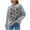 Gray, variant on Karight Ugly Christmas Sweaters for Women Ball Print Knitted Long Sleeve Tops Crew Neck Holiday Cute Funny Pullovers