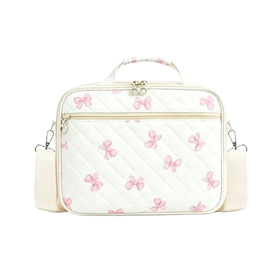 Durable Quilted Padded Book Sleeve Bag, Cotton Dustproof Protective Cover for Personal Book Carrying, Organizing White