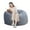 Gray, variant on Bean Bag Chair with Fluffy Removable Microfiber Velvet Cover, Memory Foam Bean Bag Chair