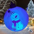 thumbnail image 5 of Christmas Inflatable Decoration, LED Light Up Snowman Ornament Ball 60cm for Outdoor Indoor Holiday Yard Garden Party Christmas Tree Decoration, 5 of 6