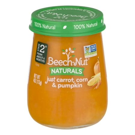 Beech-Nut Naturals Stage 2 Just Carrot, Corn & Pumpkin, 4.0 OZ