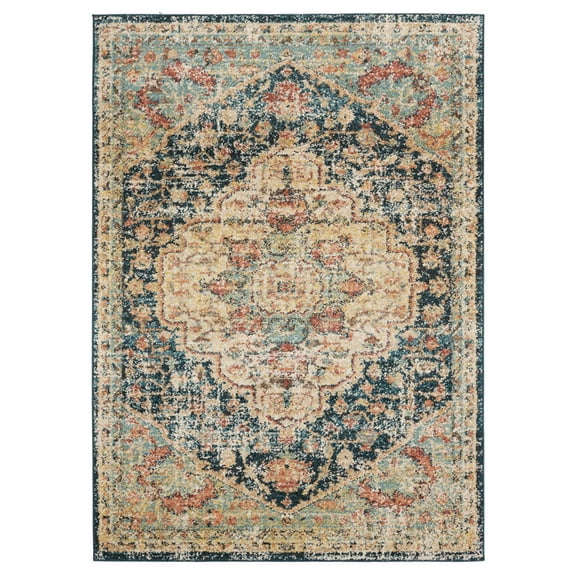 Designer Home Livonia Area Rug 3801 30175 Sultan Multi Bulbs Medallions 2' 7" x 7' 2" Rectangle