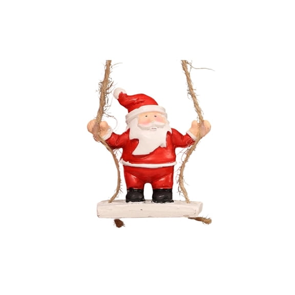 Christmas Figure Ornaments Set of 1, Santa Snowman Reindeer Hanging Pendants, Swaying Xmas Tree Decorations for Home Holiday Scene