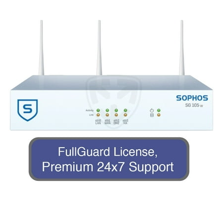Utm Bundle Firewall Appliance - Sophos SG 105w UTM Wireless Appliance TotalProtect Bundle with 4 GE ports, FullGuard License, Premium 24x7 Support - 1 Year