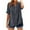 Gray, variant on ZQUUVOU Women's T-Shirts Henley V-Neck Solid Color Short Sleeved Blouses (Black,5XL)