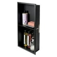 thumbnail image 4 of ALFI brand 12 x 24 Black Matte Stainless Steel Vertical Double Shelf Bath Shower Niche, 4 of 12