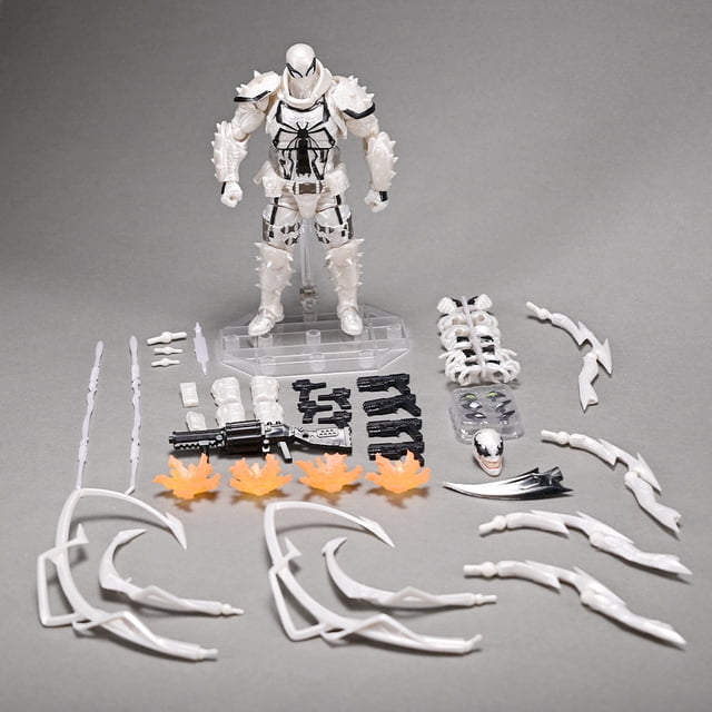 Figuras de acción de Agent Anti-Venom Revoltech para niños, juguetes increíbles de Yamaguchi, Venom blanco, modelo de figura de Anime, Colección, regalo