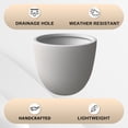 thumbnail image 2 of LeisureMod Dahlia Mid-Century Tapered Round Planter, Fiberstone & MgO Clay, Indoor/Outdoor Plant Pot, 2 of 7