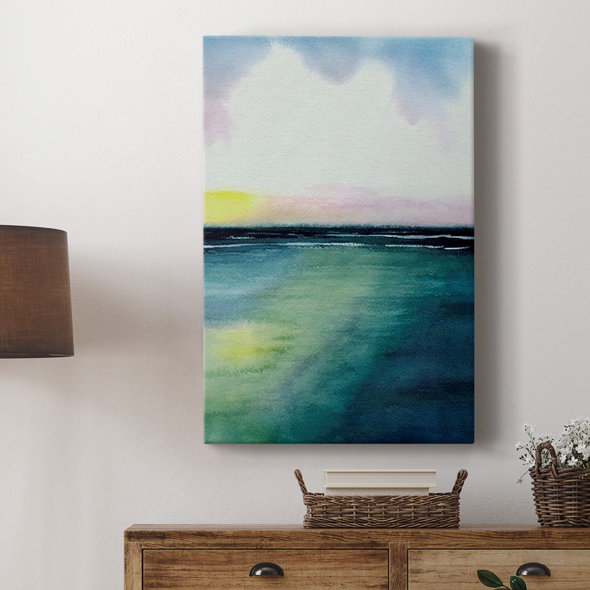 Sherbet Sunset Diptych II Premium Gallery Wrapped Canvas - Ready to Hang