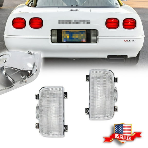 GTINTHEBOX 2PCS Clear Lens Tailgate Reverse Backup Lights Lamps for 1991-1996 Corvette C4