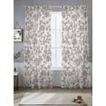 thumbnail image 2 of Farmhouse Grey Sheer Curtains 108 Inch Length 2 Panels Set for Living Room/Bedroom, Vintage Flower Leaf Botanical Plant Curtain Sheers Drapes Rod Pocket Curtains Window Treatment Set 52''x108''x2, 2 of 7