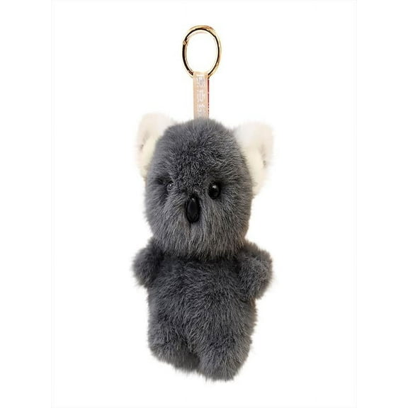 Pyaiiner Fluffy Animal Keychain Soft Plush Charm Adorable Miniature Collectible Backpack Clip Gift for All Ages