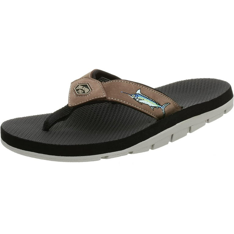 Island Slipper Mens Aka-Marlin Design Thong Size 9 Sandals