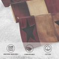 thumbnail image 5 of Yayeee 2 Pack Hand Towels for Bathroom 100% Cotton 16" x 28" Soft Absorbent Kitchen Towel, Star Spangled Squares, 5 of 7
