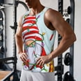 thumbnail image 5 of Pofeuu Funny Christmas Gnome Print Men's Workout Tank Tops Sleeveless Muscle Gym Shirt Quick Dry-4X-Large, 5 of 7