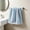 Blue, variant on Emdiqzs Face Towels Bath Linens Striped Soft Absorbent Cotton Face Towel for Men Women Yellow Grey Blue Grey Pink Grey