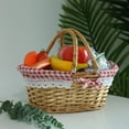 thumbnail image 4 of CreativeArrowy Wicker Picnic Basket with Double Folding Handles,Willow Picnic Hamper,Natural Hand Woven Easter Basket,Easter Eggs and Candy Basket,Bath Toy and Kids Toy Storage,Gift Packing Basket, 4 of 21