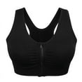 thumbnail image 4 of Plus Size Women Bras,Front Zipper Full Cup Padded Sports Bras, 4 of 5
