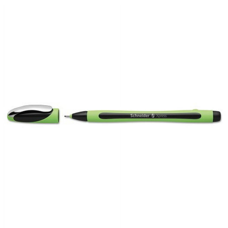Great Value, Schneider® Xpress Fineliner Porous Point Pen, Stick, Medium  0.8 Mm, Assorted Ink Colors, Green Barrel, 3/Pack by SCHNEIDER