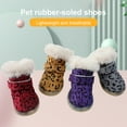 thumbnail image 3 of Walbest 4Pcs/Set Winter Small Pet Plush Warm Puppy Dog Cotton Waterproof Shoes Anti-Slip Sole Snow Boots, 3 of 6