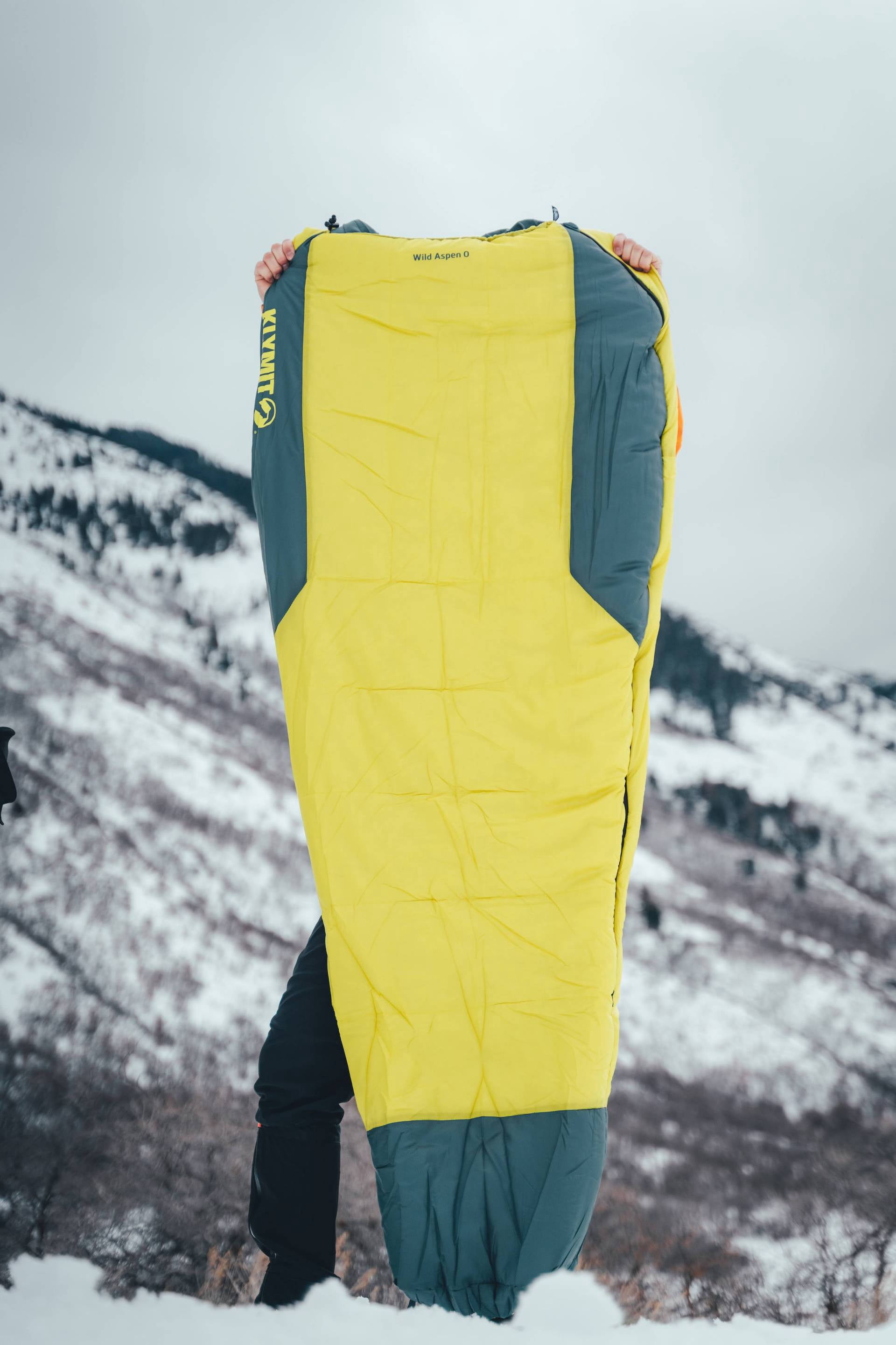 Klymit Wild Aspen 0 Degree Mummy Sleeping Bag, 4-Season Lightweight Water-Repellent Camping & Backpacking Bag, Large