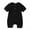 Black, variant on TOOYOU Baby Girls Romper&Jumpsuit Newborn Infant Short Sleeve Solid Color Jumpsuit Cute Onesie Bodysuits Playsuit For Kids Black Size 3-6 Months