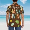 thumbnail image 4 of Logiee Happy Thanksgiving With Gnome Print Mens Hawaiian Shirts,Loose-Fit Short Sleeve Button Down Tropical Aloha Beach Shirt,Summer Vacation Wedding Tops,XX-Large, 4 of 7