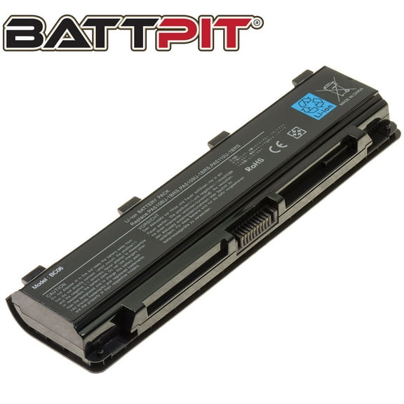 BattPit: Laptop Battery Replacement for Toshiba PA5109U-1BRS, PA5108U-1BRS, PA5110U-1BRS, PABAS271, PABAS272, PABAS273 (10.8V 4400mAh 48Wh)