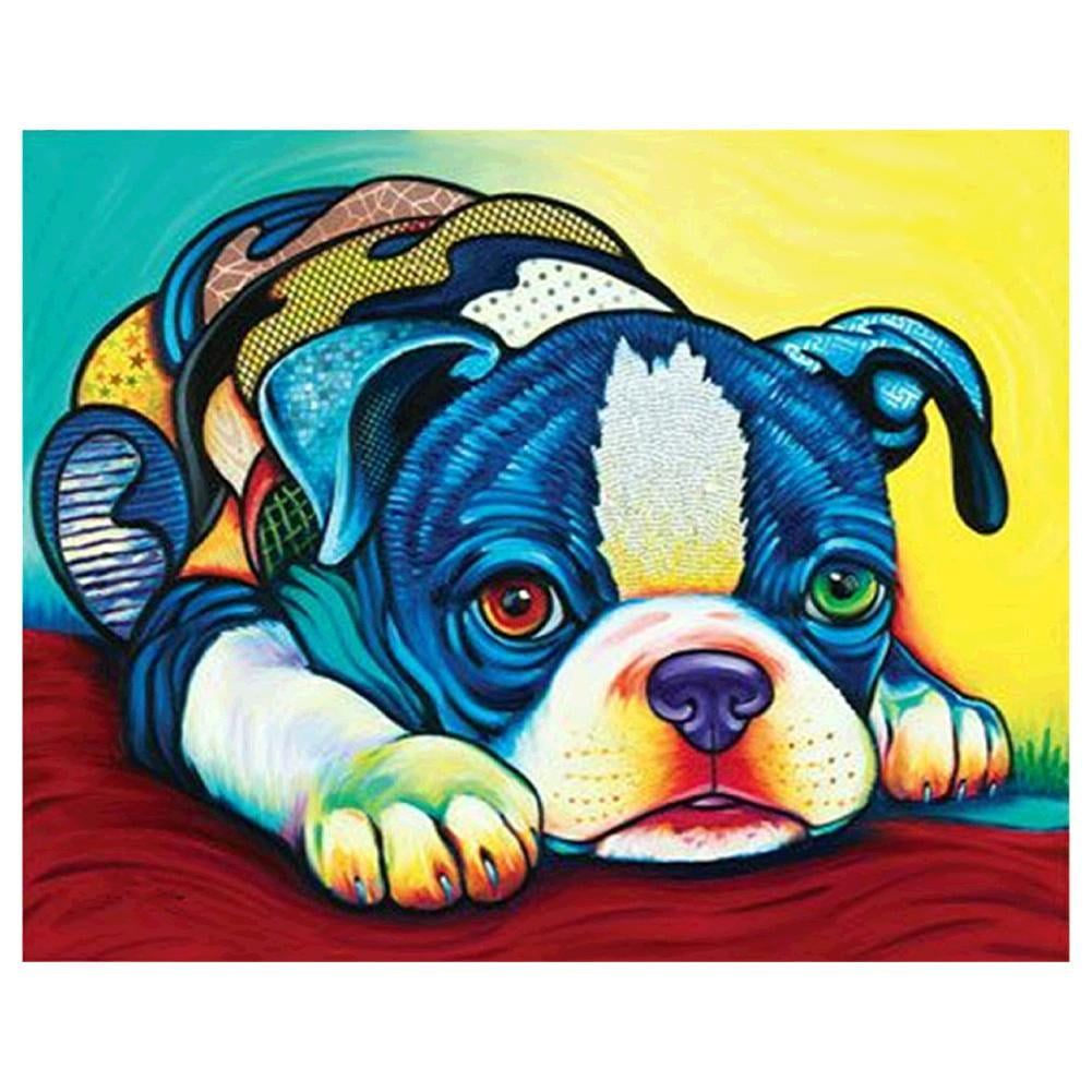 Cute Dog 5D Diamond Embroidery Painting Cross Stitch Art Craft Home Decor DIY 