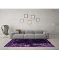 thumbnail image 3 of Ahgly Company Indoor Rectangle Abstract Purple Modern Area Rugs, 4' x 6', 3 of 4