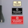 thumbnail image 4 of Signs ByLITA Classic Framed Food Allergies & Intolerances? Say It Before It Is Too Late Durable ABS Plastic | Laser Engraved | Easy Installation | Elegant Design Sign (Brushed Gold) - Medium, 4 of 8
