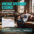 thumbnail image 6 of NUBILY Men's T-Shirts Graphic Retro 78 Speedway Motorcycle - 100% Cotton Vintage Biker Graphic Tee - Short Sleeve,White,2XL, 6 of 8