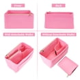 thumbnail image 3 of 1Set Wool Felt Purse Organizer Insert Makeup Bag in Bag Accessories with Small Zipper Pouch Pink 29x15x16cm, 3 of 6