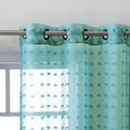 thumbnail image 3 of Better Homes & Gardens Clipped Pom Pom Window Curtain Panel, Set of 2, 3 of 5