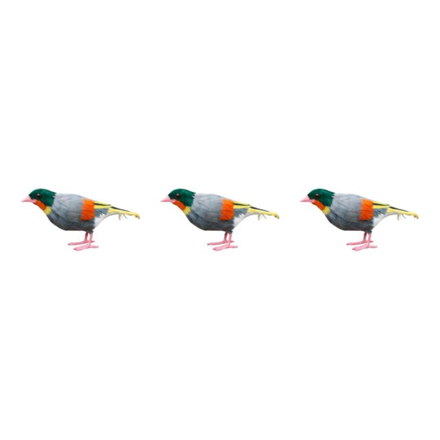 Cateissary Animated Feathered Bird Leiothrix Figurines Animal Zoo for Garden Decor Type1 NO1