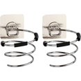 thumbnail image 1 of Soporte para secador de pelo, soporte para plancha de pelo de 2 piezas, acero inoxidable, sin perforaciones esquí esquí Gafas de esquí, 1 of 5