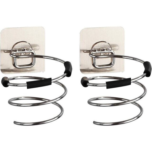 Soporte para secador de pelo, soporte para plancha de pelo de 2 piezas, acero inoxidable, sin perforaciones esquí esquí Gafas de esquí
