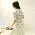 thumbnail image 4 of HULKLIFE Summer Women Long Sleeve Horse Printed Chiffon Shirts Fashion Slim Blouses Shirts, 4 of 5