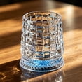 thumbnail image 1 of Juego de Vasos Giratorios para Whisky con Rotación Ambiental de 360 Grados, Diseño Acanalado de Cristal, Iluminación LED de 7 Colores, Accesorio de Bar, 10x10x8 cm, 1 of 6