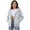 Light Gray, variant on WTOBBY Women's Off Shoulder Zipper Hoodie Sweatshirt Fashion Clothing Casual Jacket, Modern Cropped Style with Front Pocket and Comfortable Streetwear Look,Camel L