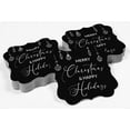 thumbnail image 4 of Inkdotpot Pack Of 50 Merry Christmas & Happy Text Paper Tags DIY Craft Bracket Shape Real Silver Foil Hang Tags, 4 of 7