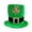 Brown, variant on St. Patrick's Day Green High Top Hat for Women Fashion Shamrock Print Dress Up Party Hat Womens Clothing Accessory