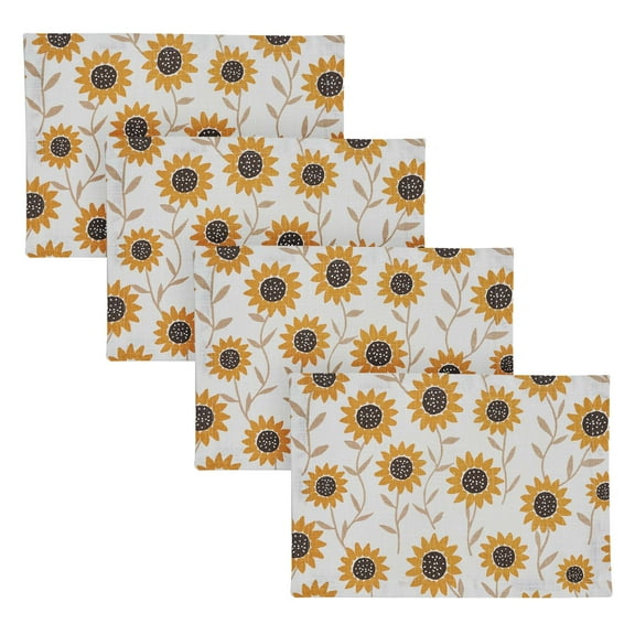 Split P Sunflower Print Placemat Set of 4