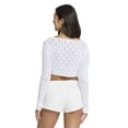 thumbnail image 3 of Mills by Millie Bobby Brown Women's Tie-Front Long Sleeve Sweater, Sizes XXS-XXL, 3 of 5