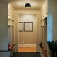thumbnail image 2 of Claxy Matte Black Dome Flush Mount Ceiling Light with Globe Milk Glass Shade, 2 of 6