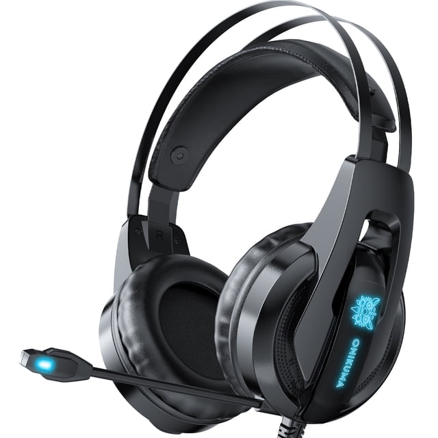 K16 Auriculares con cable con micrófono Auriculares para juegos Luces LED RGB Auriculares Onikuma Auriculares